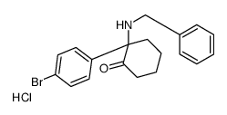 2-(benzylamino)-2-(4-bromophenyl)cyclohexan-1-one,hydrochloride Structure