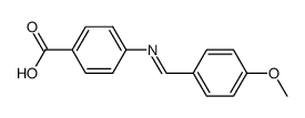 N-(4'-methoxybenzylidene)-4-aminobenzoic acid Structure