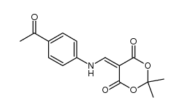 5-(((4-acetylphenyl)amino)methylene)-2,2-dimethyl-1,3-dioxane-4,6-dione Structure