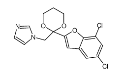 1-[[2-(5,7-dichloro-1-benzofuran-2-yl)-1,3-dioxan-2-yl]methyl]imidazole结构式