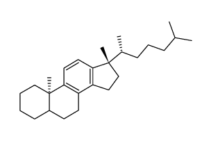 17β-Methyl-18-nor-5α,10α-cholesta-8,11,13-triene Structure