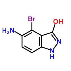 5-AMINO-4-BROMO-3-HYDROXY (1H)INDAZOLE结构式