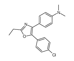 4-[5-(4-chloro-phenyl)-2-ethyl-oxazol-4-yl]-N,N-dimethyl-aniline Structure