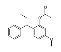1-Phenyl-1-(2'-acetoxy-4'-methoxy-phenyl)-propan结构式