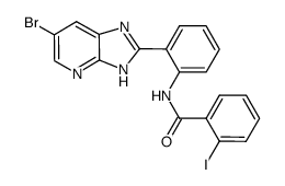 N-[2-(6-bromo-3H-imidazo[4,5-b]pyridin-2-yl)phenyl]-2-iodobenzamide结构式