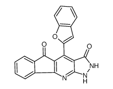 4-(benzofuran-2-yl)-1,2-dihydro-5H-indeno[1,2-b]pyrazolo[4,3-e]pyridin-3,5-dione结构式