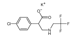 potassium 2-(4-chlorophenyl)-3-((2,2,2-trifluoroethyl)amino)propanoate结构式
