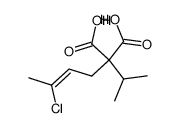 (3-chloro-but-2-enyl)-isopropyl-malonic acid Structure