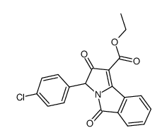 2,5-Dioxo-3-<4-chlor-phenyl>-3H,5H-pyrrolo<2,1-a>isoindol-1-carbonsaeure-ethylester Structure