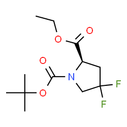 1-tert-butyl 2-ethyl (2R)-4,4-difluoropyrrolidine-1,2-dicarboxylate Structure