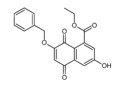 7-benzyloxy-3-hydroxy-5,8-dioxo-5,8-dihydronaphthalene-1-carboxylic acid ethyl ester Structure
