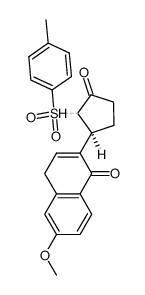 6-Methoxy-2-[(S)-3-oxo-2-(toluene-4-sulfonyl)-cyclopentyl]-4H-naphthalen-1-one Structure