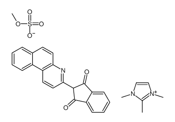 1,3,-trimethyl-1H-imidazolium methyl sulphate, 2-benzo[f]quinolin-3-yl-1H-indene-1,3(2H)-dione derivative结构式