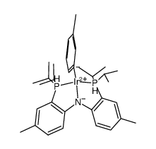 (N(C6H3(Me)P(i-Pr)2)2)Ir(H)(m-tolyl)结构式