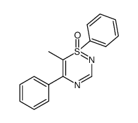 6-methyl-1,5-diphenyl-1H-1λ4,2,4-thiadiazine 1-oxide结构式