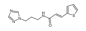 N-[3-(1H-1,2,4-triazol-1-yl)propyl]-3-(2-thienyl)-2-propenamide结构式