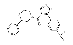 2-Pyridin-3-yl-4-({5-[4-(trifluoromethyl)phenyl]isoxazol-4-yl}carbonyl)thiomorpholine Structure