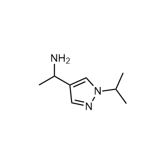 1-[1-(丙-2-基)-1H-吡唑-4-基]乙-1-胺结构式