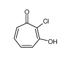 2,4,6-Cycloheptatrien-1-one,2-chloro-3-hydroxy-结构式