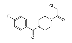 2-氯-1-[4-(4-氟苯甲酰基)-哌嗪-1,2,4-三唑-1-基]-乙酮结构式
