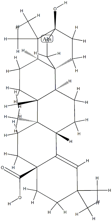 3β,25-Epoxy-3-hydroxyolean-18-en-28-oic acid structure