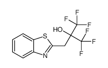 2-(1,3-benzothiazol-2-ylmethyl)-1,1,1,3,3,3-hexafluoropropan-2-ol结构式