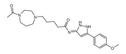 5-(4-acetyl-1,4-diazepan-1-yl)-N-[5-(4-methoxyphenyl)-1H-pyrazol-3-yl]pentanamide Structure