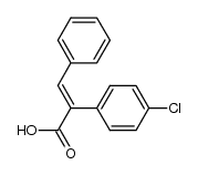 (2E)-2-(4-chlorophenyl)-3-phenylprop-2-enoic acid结构式