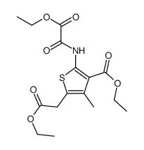 ethyl 2-[(2-ethoxy-2-oxoacetyl)amino]-5-(2-ethoxy-2-oxoethyl)-4-methylthiophene-3-carboxylate Structure