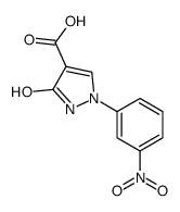 2-(3-nitrophenyl)-5-oxo-1H-pyrazole-4-carboxylic acid结构式
