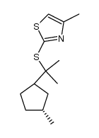 4-methyl-2-((2-((3R)-3-methylcyclopentyl)propan-2-yl)thio)thiazole Structure