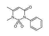 5,6-dimethyl-1,1-dioxo-2-phenyl-1,2,6-thiadiazin-3-one结构式