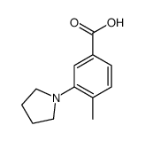 4-METHYL-3-PYRROLIDIN-1-YL-BENZOIC ACID Structure