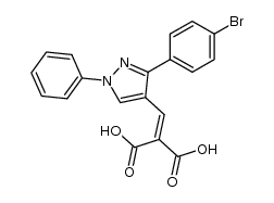 2-((3-(4-bromophenyl)-1-phenyl-1H-pyrazol-4-yl)methylene)malonic acid结构式