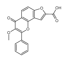 3-methoxy-4-oxo-2-phenyl-4H-furo[2,3-h]chromene-8-carboxylic acid结构式