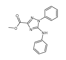 methyl 1-phenyl-5-(phenylamino)-1H-1,2,4-triazole-3-carboxylate结构式