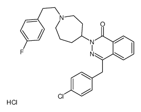 4-[(4-chlorophenyl)methyl]-2-[1-[2-(4-fluorophenyl)ethyl]azepan-4-yl]phthalazin-1-one,hydrochloride Structure