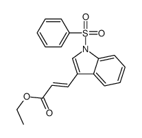 ethyl 3-[1-(benzenesulfonyl)indol-3-yl]prop-2-enoate结构式
