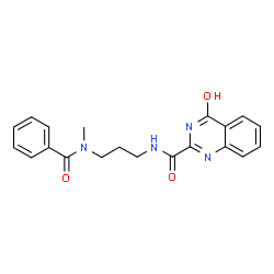 4-hydroxy-N-{3-[methyl(phenylcarbonyl)amino]propyl}quinazoline-2-carboxamide结构式