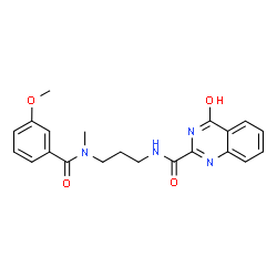 4-hydroxy-N-(3-{[(3-methoxyphenyl)carbonyl](methyl)amino}propyl)quinazoline-2-carboxamide结构式