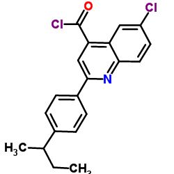 2-(4-sec-Butylphenyl)-6-chloro-4-quinolinecarbonyl chloride structure