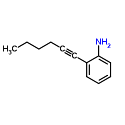 2-(Hex-1-yn-1-yl)aniline Structure