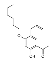 1-(4-hexoxy-2-hydroxy-5-prop-2-enylphenyl)ethanone Structure