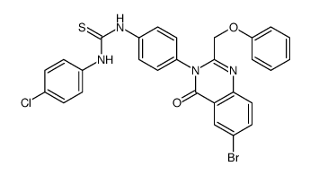 1-[4-[6-bromo-4-oxo-2-(phenoxymethyl)quinazolin-3-yl]phenyl]-3-(4-chlorophenyl)thiourea Structure