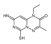 8-amino-1-ethyl-3-methyl-6-sulfanylidenepyrimido[1,6-b][1,2,4]triazin-2-one结构式