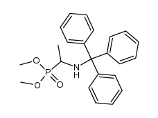 N-(triphenylmethyl)-1-aminoethyldimethylphosphonate Structure