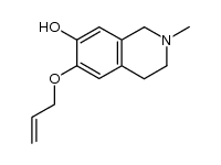 6-allyloxy-7-hydroxy-2-methyl-1,2,3,4-tetrahydroisoquinoline结构式