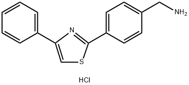 (4-(4-phenylthiazol-2-yl)phenyl)methanamine hydrochloride Structure