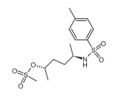 (R*,S*)-2-(mesyloxy)-5-(p-toluenesulfonamido)hexane Structure