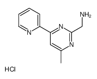 (4-methyl-6-pyridin-2-ylpyrimidin-2-yl)methanamine,hydrochloride Structure